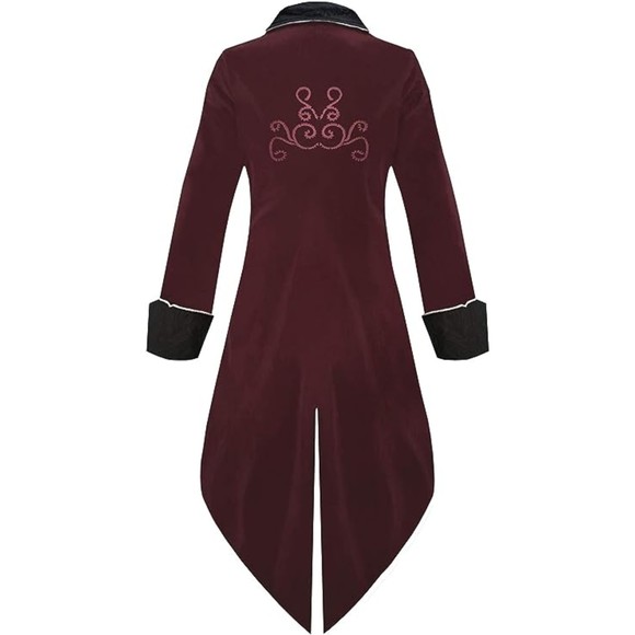 Gefomuofe Gilet da pirata gotico da uomo, medievale, rinascimentale, con colletto alto, camicia Gefomuofe Gilet da pirata gotico da uomo, medievale, rinascimentale, con colletto alto, camicia